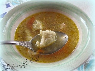 Легкий куриный супчик с клецками