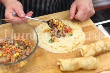 Блинчики с говядиной по-мексикански - шаг 5