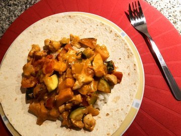 Красный карри с рисом