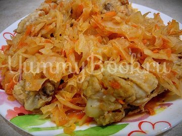Тушеная капуста с курицей в мультиварке - шаг 9