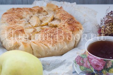 Пирог с заварным кремом и яблоками - шаг 14